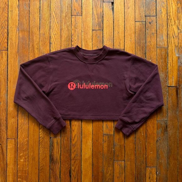 Limited Edition Lululemon All Yours Cropped Lunar New Year Sweatshirt Women Burg - Picture 1 of 6